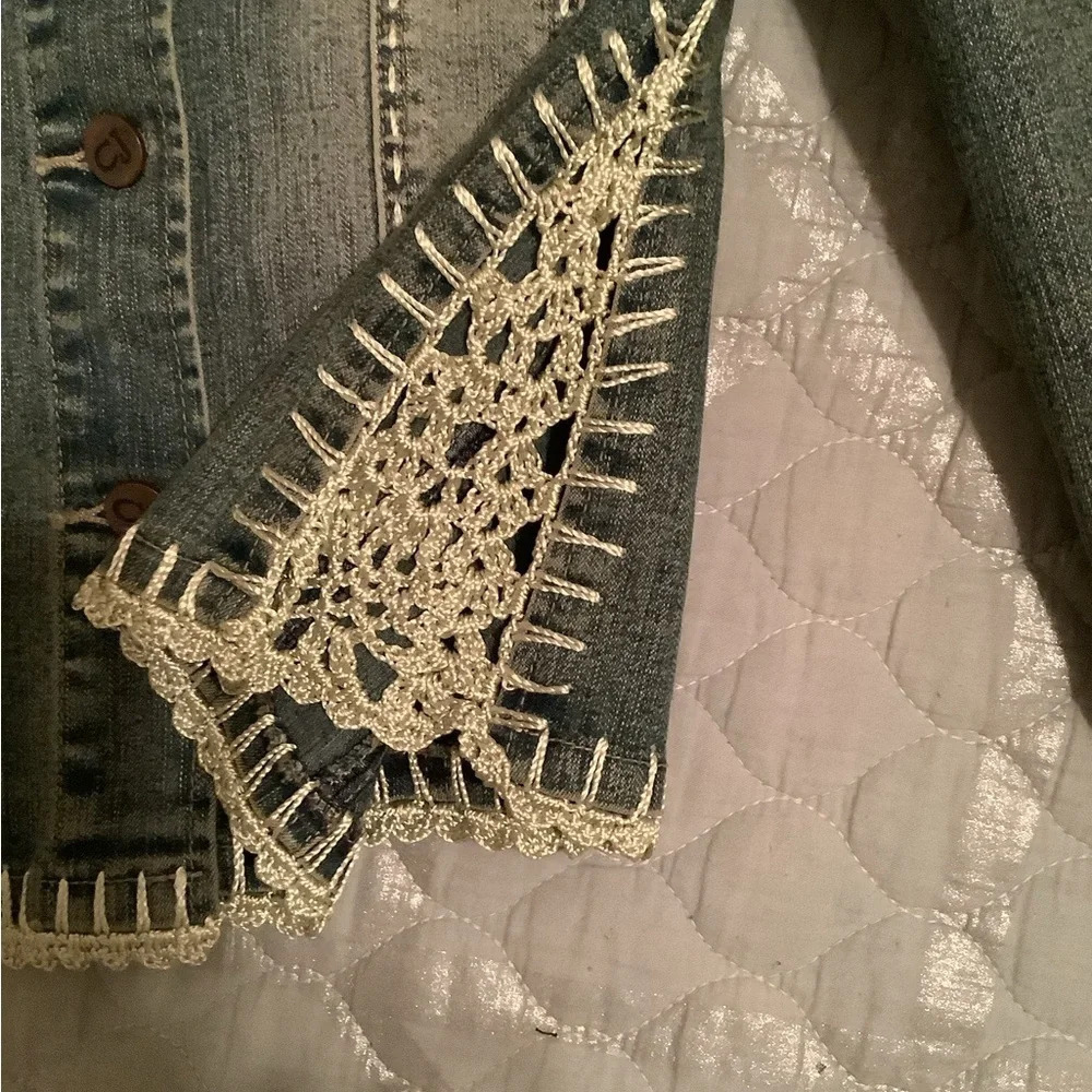 CREST~VINTAGE~BOHO~JEAN JACKET~S~ - Picture 10 of 16